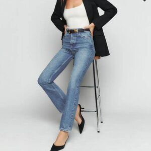 Reformation - Cynthia High Rise Straight Jeans (Size 28)